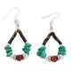 Certified Authentic Navajo .925 Sterling Silver Hooks Natural Turquoise Coral Heishi Hoop Native American Dangle Earrings 18263-35 Certified Authentic Navajo .925 Sterling Silver Hooks Natural Turquoise Coral Heishi Hoop Native American Dangle Earrings 18263-35