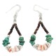Certified Authentic Navajo .925 Sterling Silver Hooks Natural Turquoise Heishi Hoop Native American Dangle Earrings 18263-27 Certified Authentic Navajo .925 Sterling Silver Hooks Natural Turquoise Heishi Hoop Native American Dangle Earrings 18263-27