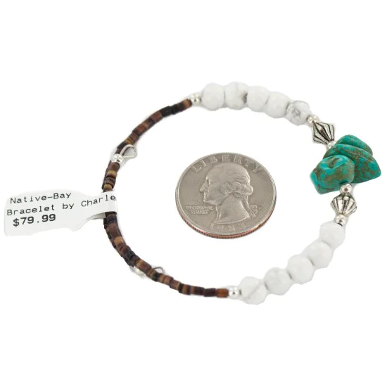 Navajo Natural Turquoise Heishi Native American Adjustable Wrap Bracelet 13151-63 Navajo Natural Turquoise Heishi Native American Adjustable Wrap Bracelet 13151-63