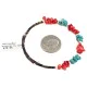 Navajo Natural Turquoise Heishi Coral Native American Adjustable Wrap Bracelet 13151-67 Navajo Natural Turquoise Heishi Coral Native American Adjustable Wrap Bracelet 13151-67