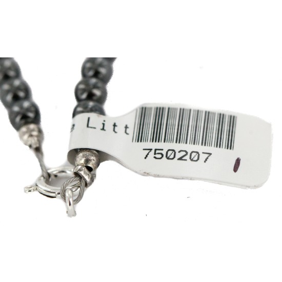 .925 Sterling Silver Certified Authentic Navajo Natural Turquoise Pink Quartz Hematite Native American Necklace 750207-1 .925 Sterling Silver Certified Authentic Navajo Natural Turquoise Pink Quartz Hematite Native American Necklace 750207-1