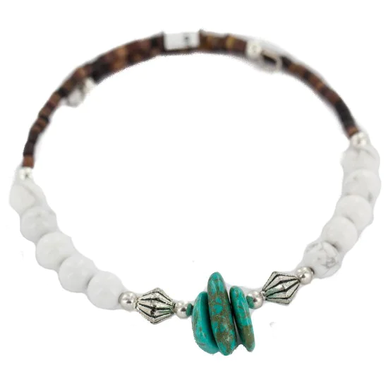 Navajo Natural Turquoise Heishi Native American Adjustable Wrap Bracelet 13151-63 Navajo Natural Turquoise Heishi Native American Adjustable Wrap Bracelet 13151-63