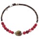 Heart Certified Authentic Navajo Coral Natural Turquoise Heishi Native American Adjustable Wrap Bracelet 13151-55