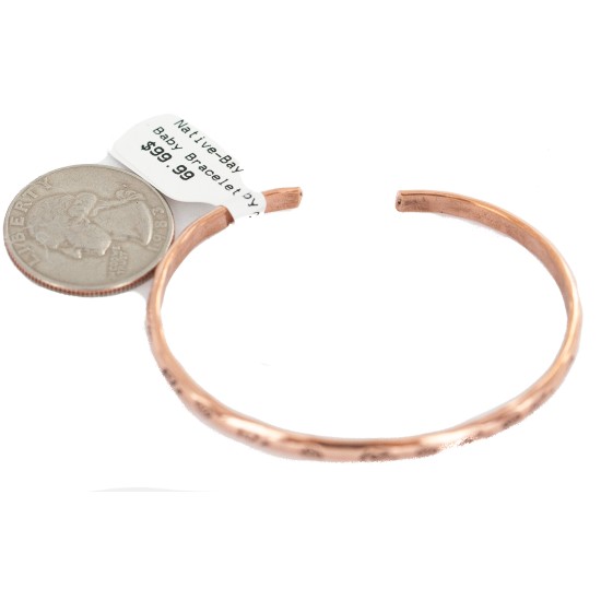 Certified Authentic Handmade Navajo Native American Pure Copper Bracelet 13156-1