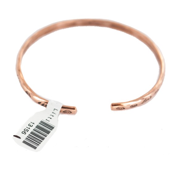 Certified Authentic Handmade Navajo Native American Pure Copper Bracelet 13156-1