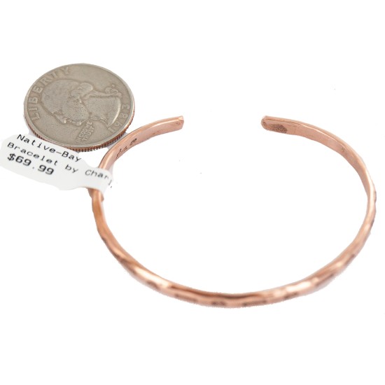 Certified Authentic Handmade Navajo Native American Pure Copper Bracelet 13152-3 Certified Authentic Handmade Navajo Native American Pure Copper Bracelet 13152-3