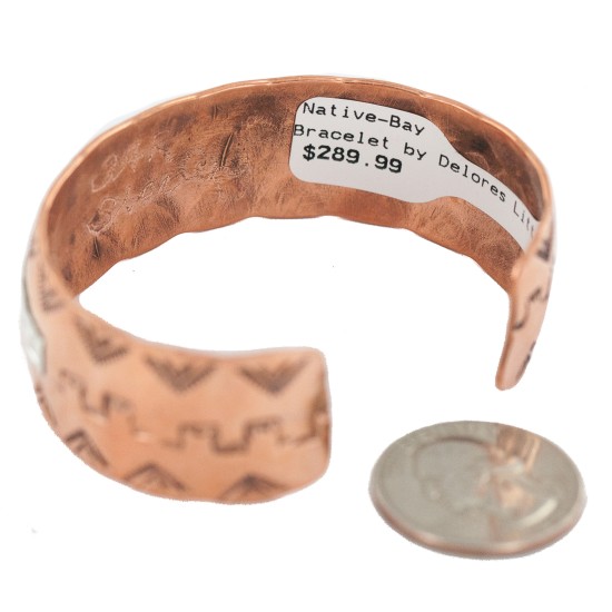 Certified Authentic .925 Sterling Silver Mountain Navajo Handmade Native American Pure Copper Bracelet 24497-7 Certified Authentic .925 Sterling Silver Mountain Navajo Handmade Native American Pure Copper Bracelet 24497-7