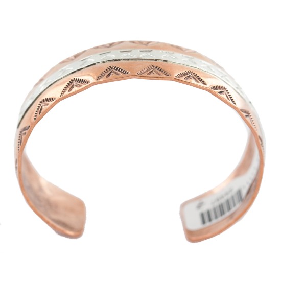 Certified Authentic .925 Sterling Silver Mountain Navajo Handmade Native American Pure Copper Bracelet 24497-7 Certified Authentic .925 Sterling Silver Mountain Navajo Handmade Native American Pure Copper Bracelet 24497-7