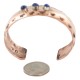 Certified Authentic Horse Navajo Handmade Natural Lapis Native American Pure Copper Bracelet 24508