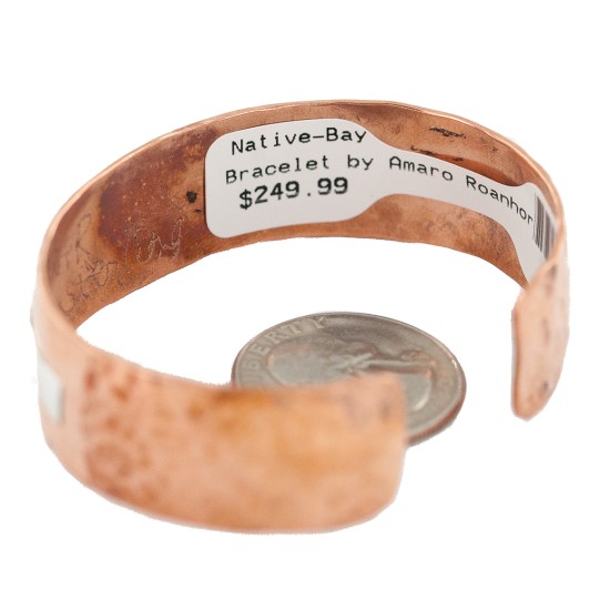Certified Authentic .925 Sterling Silver Hammered Bear Navajo Handmade Native American Pure Copper Bracelet 13155 Certified Authentic .925 Sterling Silver Hammered Bear Navajo Handmade Native American Pure Copper Bracelet 13155