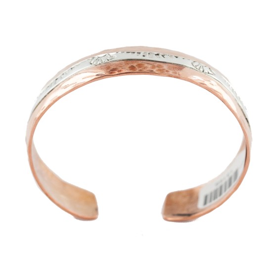 Certified Authentic .925 Sterling Silver Hammered Bear Navajo Handmade Native American Pure Copper Bracelet 13155 Certified Authentic .925 Sterling Silver Hammered Bear Navajo Handmade Native American Pure Copper Bracelet 13155
