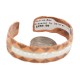 Certified Authentic .925 Sterling Silver Mountain Feather Navajo Handmade Native American Pure Copper Bracelet 24497-3