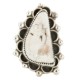 Handmade Certified Authentic Navajo Silver White Buffalo Native American Ring 17023-20