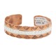 Certified Authentic .925 Sterling Silver Mountain Feather Navajo Handmade Native American Pure Copper Bracelet 24497-3