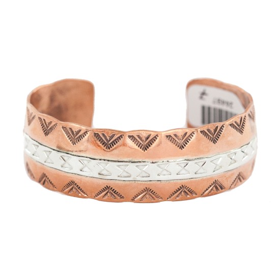 Certified Authentic .925 Sterling Silver Mountain Navajo Handmade Native American Pure Copper Bracelet 24497-7 Certified Authentic .925 Sterling Silver Mountain Navajo Handmade Native American Pure Copper Bracelet 24497-7