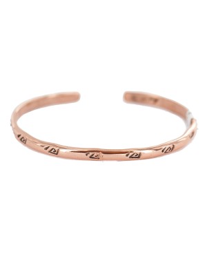 Certified Authentic Handmade Navajo Native American Pure Copper Bracelet 13152-2