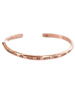 Certified Authentic Handmade Navajo Native American Pure Copper Bracelet 13152-3