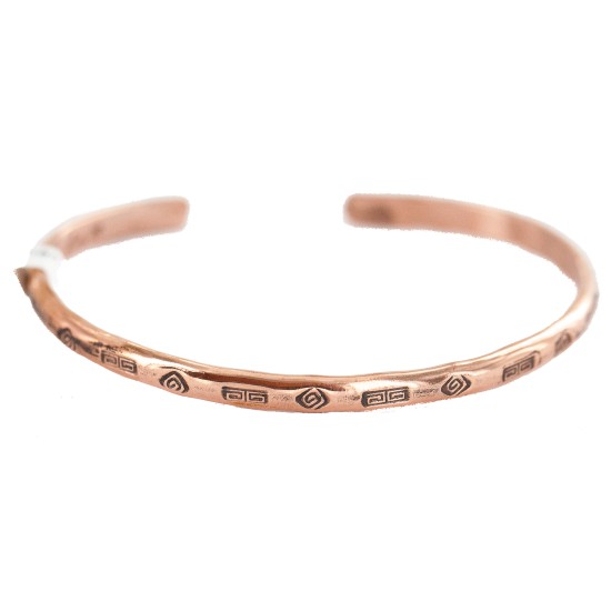 Certified Authentic Handmade Navajo Native American Pure Copper Bracelet 13152-3 Certified Authentic Handmade Navajo Native American Pure Copper Bracelet 13152-3