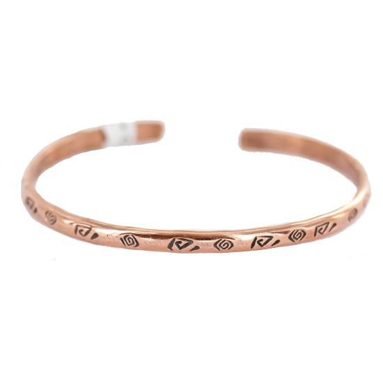 Certified Authentic Handmade Navajo Native American Pure Copper Bracelet 13156-1