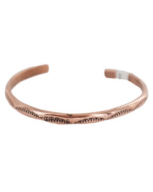 Certified Authentic Handmade Navajo Native American Pure Copper Bracelet 13160