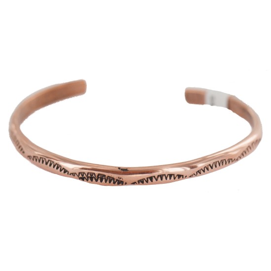 Certified Authentic Handmade Navajo Native American Pure Copper Bracelet 13160