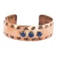 Certified Authentic Horse Navajo Handmade Natural Lapis Native American Pure Copper Bracelet 24508