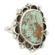 Handmade Certified Authentic .925 Sterling Silver Natural Turquoise Navajo Native American Ring 18259-2