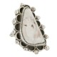 Handmade Certified Authentic Navajo Silver White Buffalo Native American Ring 17023-20
