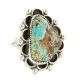 Handmade Navajo .925 Sterling Silver Natural Turquoise Native American Ring 18259-3 Handmade Navajo .925 Sterling Silver Natural Turquoise Native American Ring 18259-3