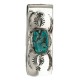Navajo Handmade Certified Authentic .925 Sterling Silver Natural Spiderweb Turquoise Native American Nickel Money Clip 11270 Navajo Handmade Certified Authentic .925 Sterling Silver Natural Spiderweb Turquoise Native American Nickel Money Clip 11270