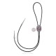 Feather .925 Sterling Silver Certified Authentic Handmade Navajo Native American Coral Bolo Tie 34103