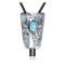 Snake .925 Sterling Silver Certified Authentic Handmade Navajo Native American Natural Turquoise Bolo Tie 34104