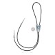 Snake .925 Sterling Silver Certified Authentic Handmade Navajo Native American Natural Turquoise Bolo Tie 34104