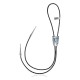 Snake .925 Sterling Silver Certified Authentic Handmade Navajo Native American Natural Turquoise Bolo Tie 34104
