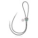 Bear Paw .925 Sterling Silver Certified Authentic Handmade Navajo Native American Natural Turquoise Bolo Tie 34105