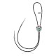 Bear Paw .925 Sterling Silver Certified Authentic Handmade Navajo Native American Natural Turquoise Bolo Tie 34105