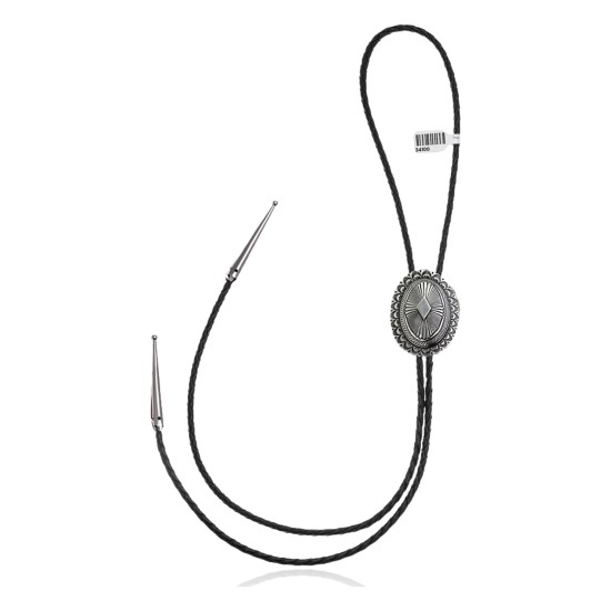 Sun .925 Sterling Silver Certified Authentic Handmade Navajo Native American Bolo Tie 34100