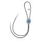 Sun .925 Sterling Silver Certified Authentic Handmade Navajo Native American Natural Turquoise Bolo Tie 34106