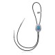 Sun .925 Sterling Silver Certified Authentic Handmade Navajo Native American Natural Turquoise Bolo Tie 34106