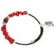Navajo Heishi Coral Agate Native American Adjustable Wrap Bracelet 13159-6 Navajo Heishi Coral Agate Native American Adjustable Wrap Bracelet 13159-6