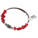 Navajo Certified Authentic Heishi Coral Hematite Native American Adjustable Wrap Bracelet 13159-15 Navajo Certified Authentic Heishi Coral Hematite Native American Adjustable Wrap Bracelet 13159-15