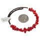 Certified Authentic Heishi Coral Navajo Native American Adjustable Wrap Bracelet 13159-10
