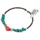 Certified Authentic Heishi Coral Turquoise Navajo Native American Adjustable Wrap Bracelet 13151-160 Certified Authentic Heishi Coral Turquoise Navajo Native American Adjustable Wrap Bracelet 13151-160