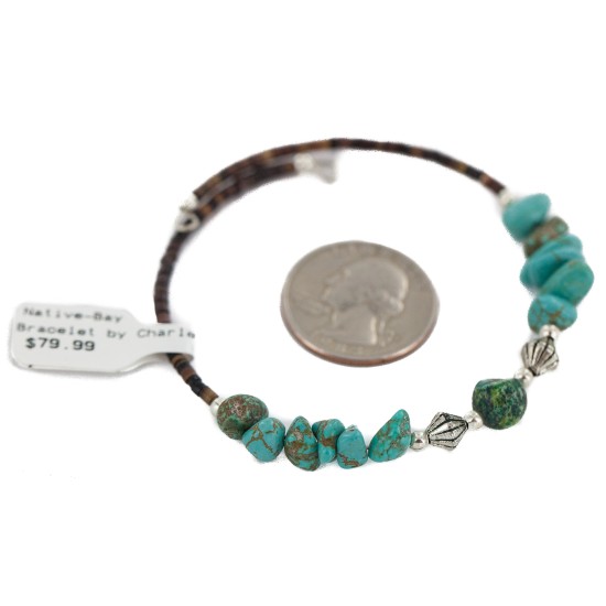 Certified Authentic Heishi Navajo Native American Adjustable Wrap Bracelet 13151-44