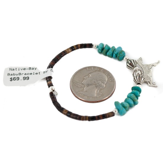 Horse Certified Authentic Heishi Navajo Native American Adjustable Wrap Baby Bracelet 13158 Horse Certified Authentic Heishi Navajo Native American Adjustable Wrap Baby Bracelet 13158