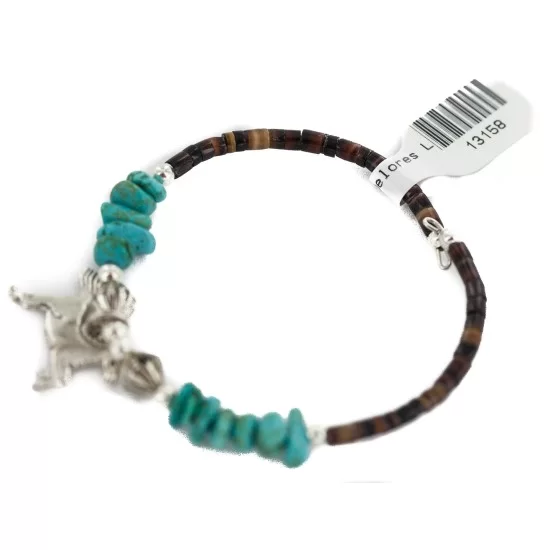 Horse Heishi Navajo Native American Adjustable Wrap Baby Bracelet 13158 Horse Heishi Navajo Native American Adjustable Wrap Baby Bracelet 13158
