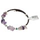 Certified Authentic Natural Heishi Amethyst Turquoise Navajo Native American Adjustable Wrap Bracelet 13153-5