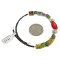 Natural Heishi Coral Glass Navajo Native American Adjustable Wrap Bracelet 13159-5 Natural Heishi Coral Glass Navajo Native American Adjustable Wrap Bracelet 13159-5