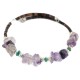 Certified Authentic Natural Heishi Amethyst Turquoise Navajo Native American Adjustable Wrap Bracelet 13153-5