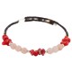 Certified Authentic Navajo Heishi Coral Quartz Native American Adjustable Wrap Bracelet 13151-56